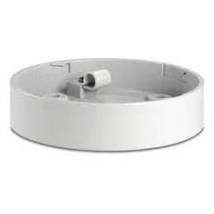 Gray surface-mount base for SLM300/350 warning lights. Compatible with SLM100, SLM1400, SLM1450, SLM200, SLM300/350, SLM500, SLM600, SLM700, and SLM800 series. Provides a secure mounting platform for industrial warning lights used to signal alerts or hazards in factories, warehouses, and on heavy equipment.
