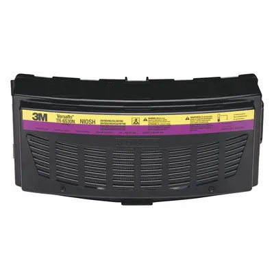 3M Combination Cartridge/Filter: TR-600, Magenta/Yellow Color, 3M Versaflo TR-600 Series - 3M PAPR Particulate Filters & Vapor Cartridges