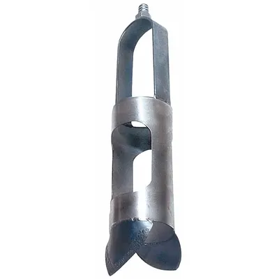 AMS Mud Auger Head, 2 1/4 in Overall Dia, Stainless Steel Bail, Quick Connect - Soil Auger Accessories