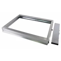 Replacement air filter frame for HVACR systems. Designed to securely hold filters and prevent bypass airflow. Used in commercial and industrial rooftop units, air handlers, and ventilation systems.