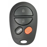 Automotive keyless entry remote for fleet vehicle maintenance applications. Provides remote locking and unlocking for compatible Toyota vehicles. Supports standard remote keyless entry functions