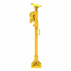 Ratcheting support brace with 4-ton capacity, 26-inch stroke length, and adjustable height range from 45 inches minimum to 71 inches maximum. Used for temporary roof and rib support in mining and tunneling applications.