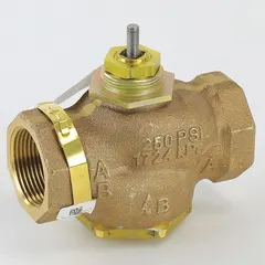 Hydronic globe valve for regulating water flow in HVAC heating and cooling systems. Suitable for commercial buildings, district energy plants, and industrial process loops requiring precise flow control.