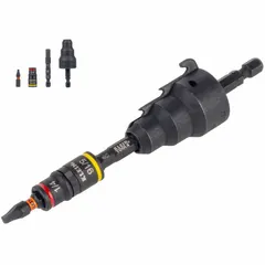 This screwdriver-style reamer is used for deburring the inside and outside of steel conduit and tubing after cutting. It accommodates pipe sizes from 1/2 in minimum to 1 in maximum, with an overall length of 5 in. The steel construction provides durability for manual reaming tasks in electrical and industrial installations.