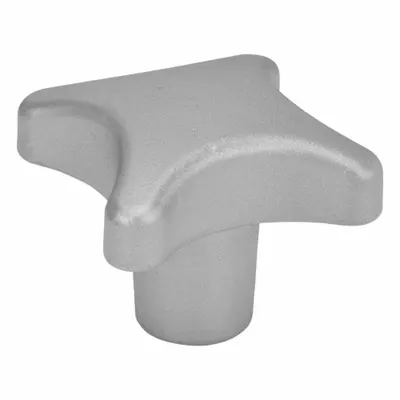JW WINCO Corrosion-Resistant 4-Arm Knob with Threaded Hole - Corrosion-Resistant 4-Arm Knobs with Threaded Hole
