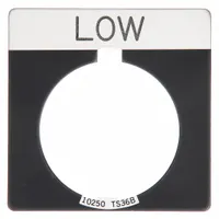 Legend Plate: 30 mm Panel Mounting Size, Square, 1 3/4 in Overall Ht x 1 3/4 in Overall Wd (MPN 10250TS22)