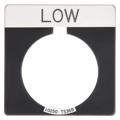 EATON Legend Plate: 30 mm Panel Mounting Size, Square - Push-Button Rings & Plates