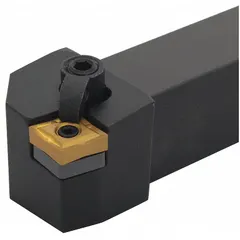 Indexable turning and profiling toolholder for external turning, facing, and profiling operations on lathes and CNC machines. Designed to clamp replaceable carbide inserts for efficient material removal and consistent surface finish in industrial machining applications.