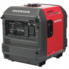 Gasoline-powered inverter generator delivering 2,800 W running and 3,000 W starting power at 120V AC. Features Carbon Monoxide (CO) Shutdown and parallel configuration capability. Suitable for backup power, job sites, and recreational use.