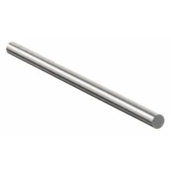 This high-speed steel drill bit blank is sized #20 with a 0.1610-inch diameter and 3 1/4-inch overall length. The bright uncoated finish suits general-purpose machining. Typical applications include creating custom drill bits, reamers, or precision pins for toolmaking and industrial use.