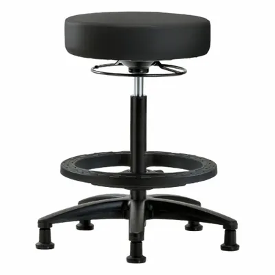OEM Stool: Vinyl, Ht Range 24 1/2 in to 34 1/2 in, 17 in Seat Wd, 17 in Seat Dp - Vinyl Lab Stools