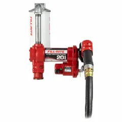 This bung-mount DC-powered fuel transfer pump operates on 12 V DC with a 1/4 hp motor delivering a maximum flow rate of 20 gpm. The cast iron construction suits use in transferring diesel, kerosene, and other non-flammable liquids from drums or tanks. Meter not included.