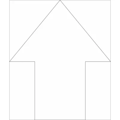 ELECTROMARK Arrow Stencil, 26 in x 26 in, 0.125 in Thick, Polyethylene - Arrow Stencils