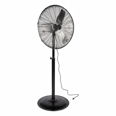 HUNTER Mounted Fan: 30 in Blade Dia, 3 Speeds, 1/4 hp Motor HP, Non-Oscillating - Standard Industrial Pedestal Fans