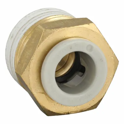 SMC KQ2H08-03AS Push-to-Connect x BSPT Brass Adapter Fitting - Polybutylene & Brass Tube Fittings