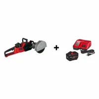 This battery-powered rail web grinder is designed for grinding fillet welds on rails. The kit includes a 6-inch diameter fillet weld wheel. Suitable for rail maintenance and track work applications
