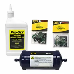 Maintenance kit for refrigerant machines. Includes a filter element. Used to replace worn filters in compatible equipment during scheduled service.