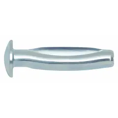 Round steel drive anchors for direct installation into concrete or masonry. Each anchor has a 3/8 in diameter and 3 1/2 in overall length. Supplied in a 25-pack for fastening fixtures, conduit, or equipment.