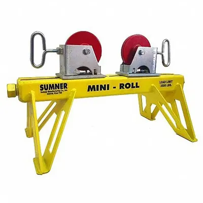 SUMNER Jack Stand: Straight Roller Head, 3,500 lb Max Load Capacity, Rigid Leg - Roller Straight-Head Pipe Stands