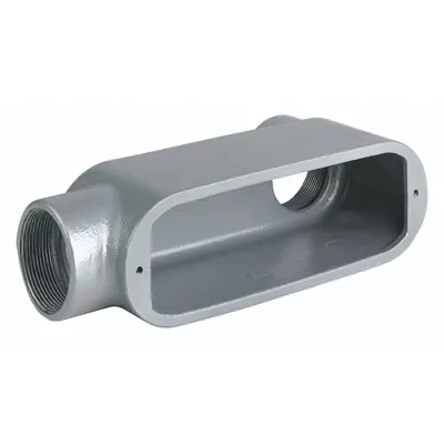 HUBBELL KILLARK Conduit Outlet Body: Iron, 2 1/2 in Trade Size, LL Body, 142 cu in Body Capacity - LL - 90° Elbow Type