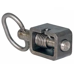 This stainless steel spring latch features a 5/8 in bolt width and 1-3/4 in handle length. The weld-on mounting provides permanent attachment for secure latching on access panels, trailer gates, and industrial equipment.