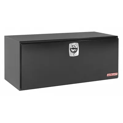 WEATHER GUARD Single Drop-Down Door Box, Gloss Black, Keyed Lock - Single Drop-Down Door Boxes