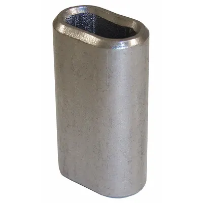 LOOS Wire Rope Oval Sleeve: Oval Sleeve, 3/16 in Compatible Rope Dia, Stainless Steel - Oval Sleeves