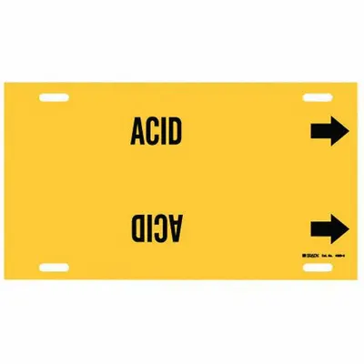 BRADY Acid Strap-On Pipe Marker - Acid Strap-On Pipe Markers