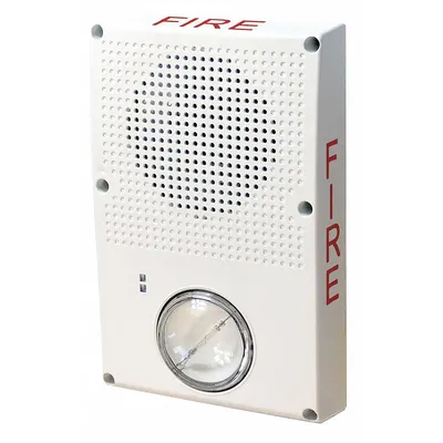 EDWARDS SIGNALING WG4WF-SVMHC Fire Alarm Speaker with Strobe Light - Fire Alarm Speakers with Strobe Light