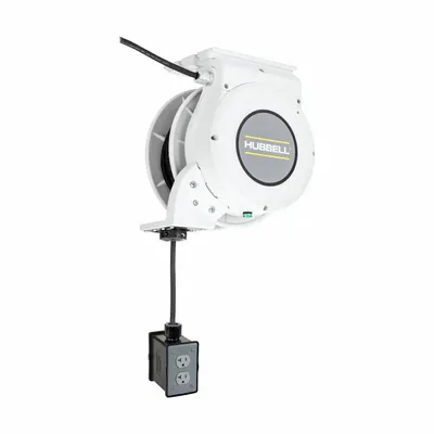 HUBBELL WIRING DEVICE-KELLEMS Motorized Self-Retracting Cord Reel - Motorized Self-Retracting Cord Reels