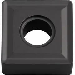 Square (S) indexable turning insert with CVD carbide grade CA4515, designed for medium machining. Provides wear resistance and thermal stability for turning, facing, and profiling operations on steel, stainless steel, and cast iron in industrial manufacturing.
