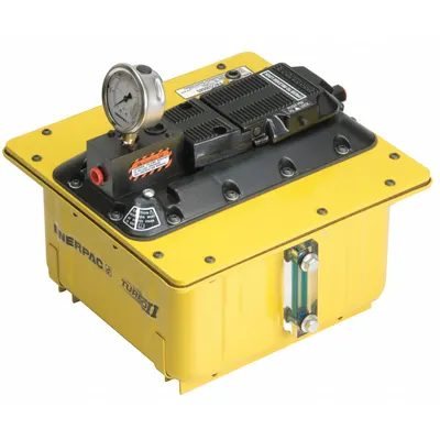 ENERPAC Air Hydraulic Pump: 5,000 psi Max. Op Pressure, 2 gal Reservoir Capacity - Air-Operated Hydraulic Workholding Pump Units