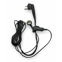 This two-pin earpiece with microphone is designed for use with Motorola CLS, DLR, DTR, RD, and RM series two-way radios. It features an earbud form factor and a push-to-talk button for convenient communication in environments where hands-free operation is needed