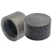 This steel pipe cap is rated Class 3000 for extreme-pressure systems up to 9,000 psi. It features a 1/2-inch NPT threaded connection for sealing the end of a pipe in hydraulic, pneumatic, and steam applications. The zinc-galvanized finish provides corrosion resistance. No pre-applied thread sealant is included
