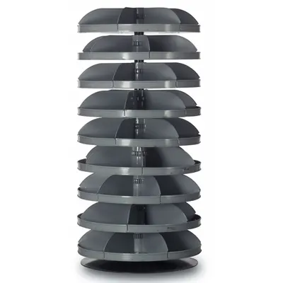 DURHAM MFG 1209-95 Revolving Storage Bin with Flat-Bottom Shelves - Revolving Storage Bins with Flat-Bottom Shelves