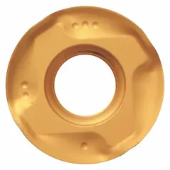 Round indexable milling insert with 12 mm diameter, 4 mm thickness, ER geometry, MP chipbreaker, and PR1535 grade. Designed for general-purpose machining of steel and cast iron in face milling, profiling, and slotting operations on CNC milling machines.