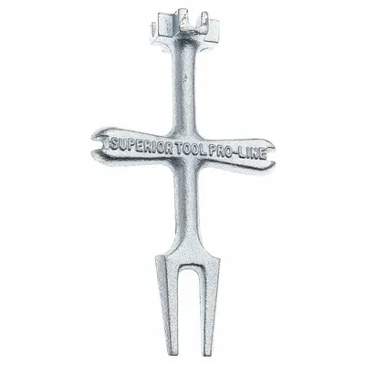 SUPERIOR TOOL Plug Wrench: Zinc, 5 7/8 in Handle Lg, NPT, 1 15/16 in Overall Wd, 6 in - Basket Strainer Wrenches