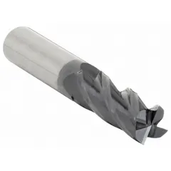 This carbide square end mill features an AlTiN coating for wear resistance and heat protection. With 4 flutes, a 1/2" diameter, 2" length of cut, and 4" overall length, it is suited for general-purpose milling operations such as slotting, profiling, and contouring in ferrous and non-ferrous materials.