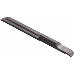 Solid carbide boring bar with a 0.25 mm cutting diameter and 0.15 mm corner radius. Two-flute design supports chip evacuation. Used for precision boring, slotting, and profiling in machining operations requiring tight tolerances and fine surface finishes.