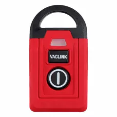 Wireless remote control for Milwaukee shop vacuums, enabling dust collection activation from a distance. Includes one adjustable strap for attachment. Not Packout compatible and does not feature remote start capability.