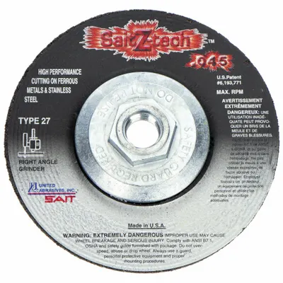 UNITED ABRASIVES-SAIT Z-Tech High-Performance Cut-Off Wheel - High-Performance Cut-Off Wheels for Carbon & Stainless Steel