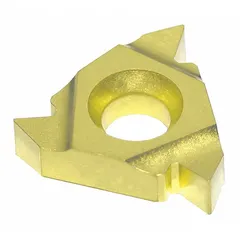 Indexable thread turning insert for precision thread cutting on lathes and CNC machines. Suitable for machining ferrous materials including steel, stainless steel, and cast iron in general engineering applications. Grade ranges C1-C2 and K15-K30.