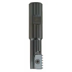 Thread mill toolholder for holding thread mills in CNC milling machines. Used for internal or external thread cutting on workpieces in industrial machining operations.