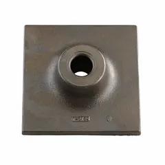 This chisel bit is designed for use with breaker and demolition hammers. It features an 8-inch head width and 8-inch overall length. The tool is intended for compacting dirt in construction and excavation applications.