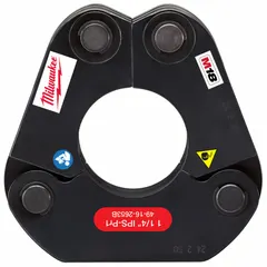 Press ring for 1 1/4 in pipe, constructed from carbon steel and stainless steel. Compatible with standard and extended press tool types. Used for pressing pipe connections in commercial and industrial piping systems.