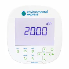 This benchtop meter measures pH and ORP (oxidation-reduction potential). It includes an integrated electrode stand; electrodes and reagents are sold separately. Typical applications include water quality testing and laboratory analysis.