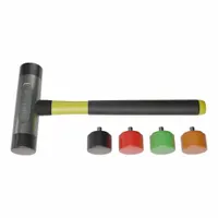 Replaceable Tip Hammer: Urethane, 1 1/2 lb Head Wt, 1 1/2 in Tip Dia, 14 1/2 in Overall Lg, Zinc (MPN AM2ZRTFG-L)