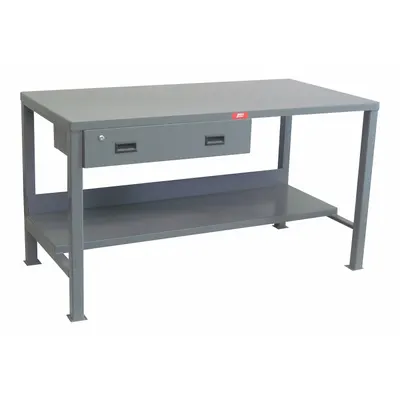 JAMCO Workbench: Fixed Ht, Steel, 72 in x 30 in, 3,000 lb Overall Load Capacity - Workbenches with Drawers & Lower Shelves