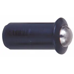 Press-fit ball plunger with a steel body and stainless steel ball, designed for permanent installation in tooling plates or fixtures. Provides spring-loaded locating, positioning, or detent force in jigs, fixtures, and workholding applications. Body diameter: 1/2 in. Sold in a pack of 5.