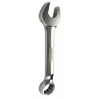 This 9 mm metric 12-point combination wrench features an offset design for improved access in confined spaces. Made of alloy steel with a chrome finish, it has an overall length of 3 5/8 inches. Suitable for tightening or loosening fasteners in general mechanical and industrial applications
